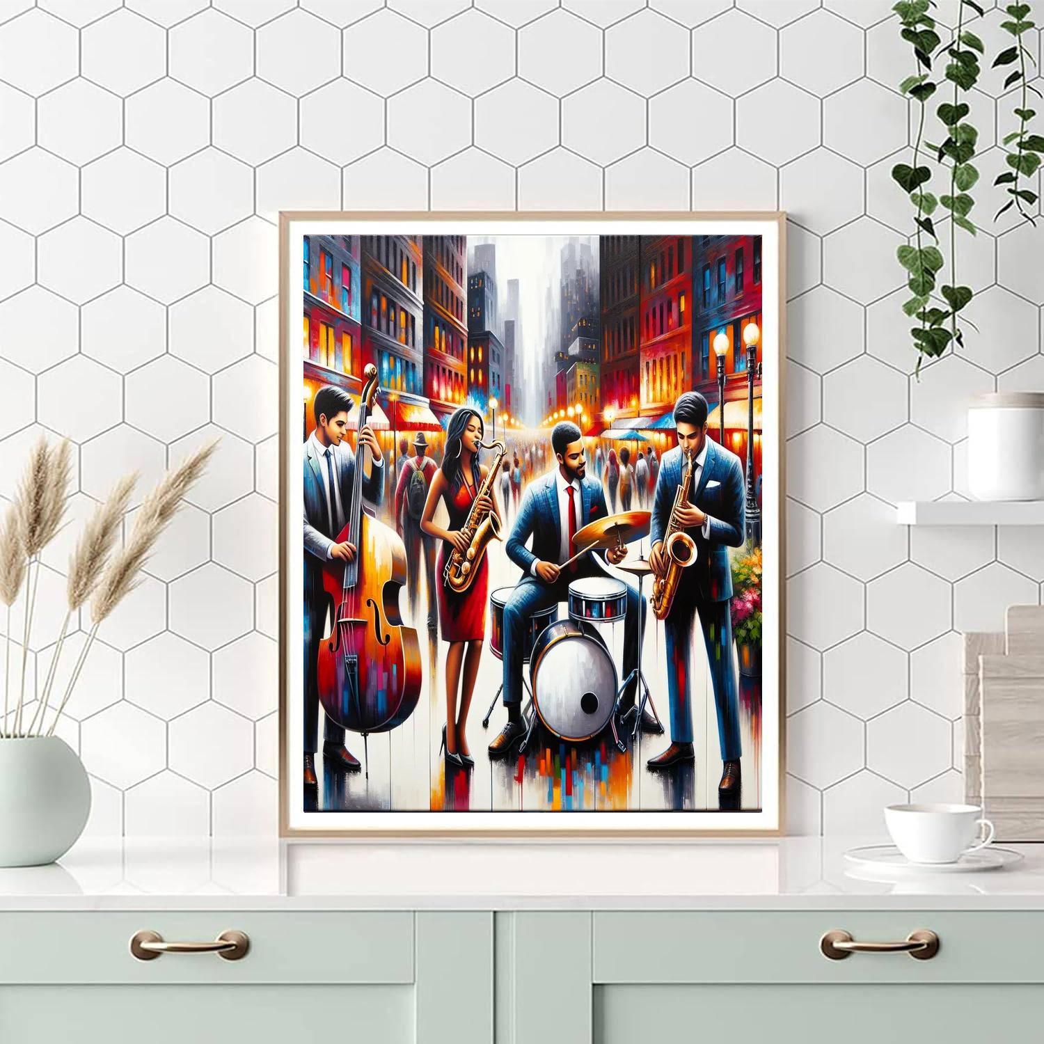 Vibrant Urban Jazz Painting By Numbers Kit