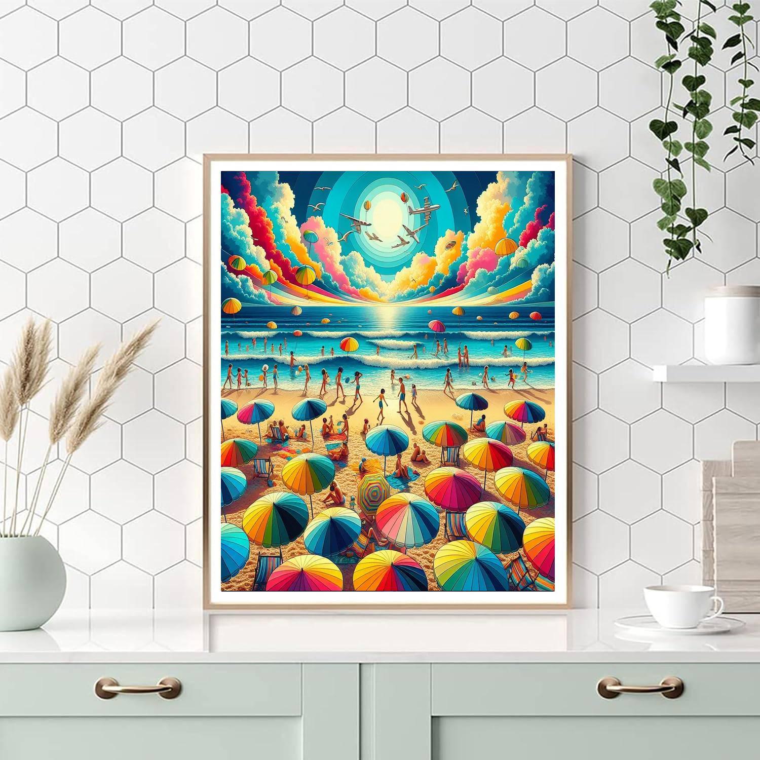 Colorful Summer Beach Paint By Color