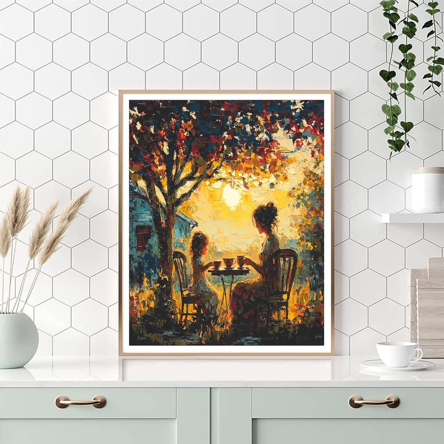 Evening Tea With Mom Painting By Numbers Kit