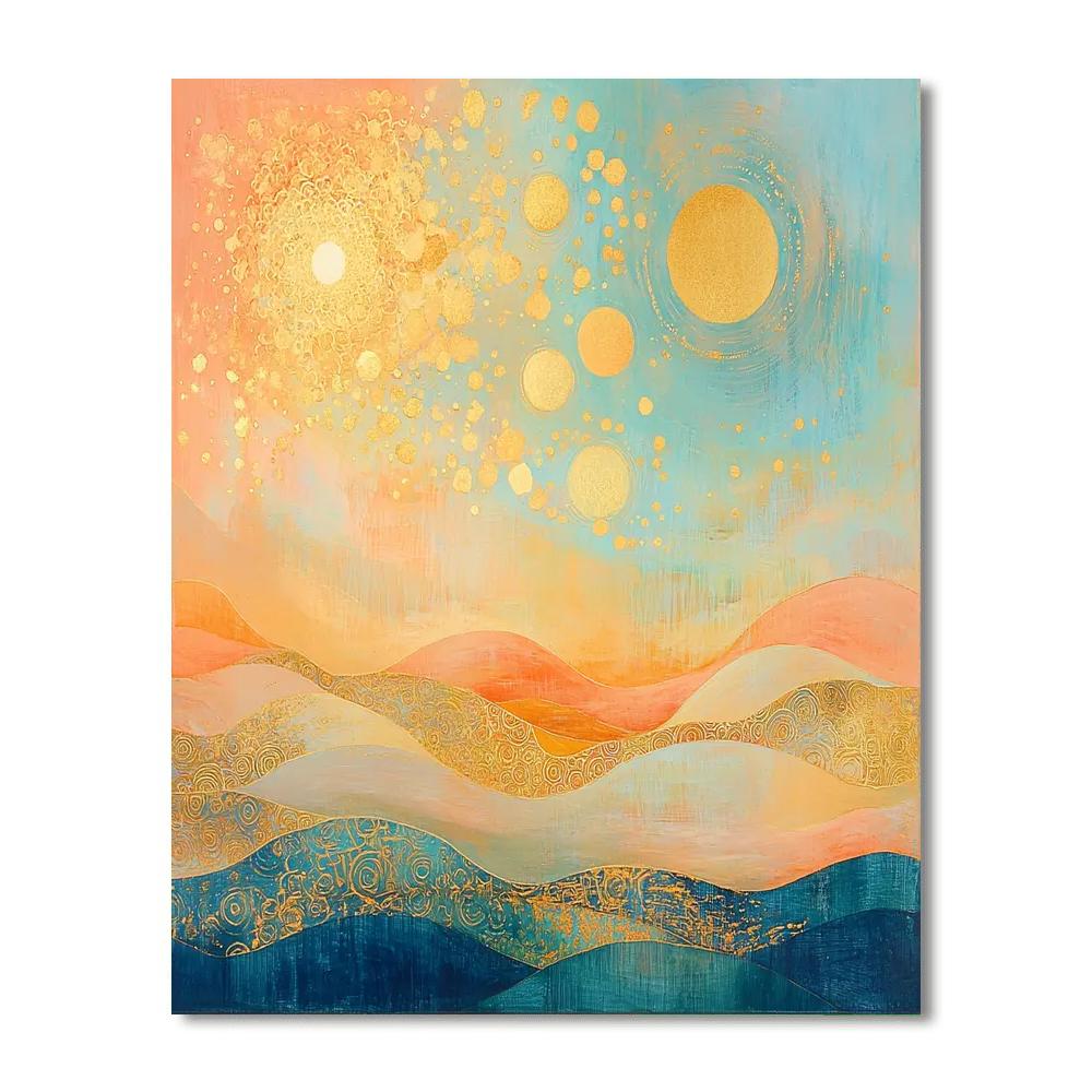 Gustav Klimt Inspired Golden Elysium  Paint By Numbers Kits