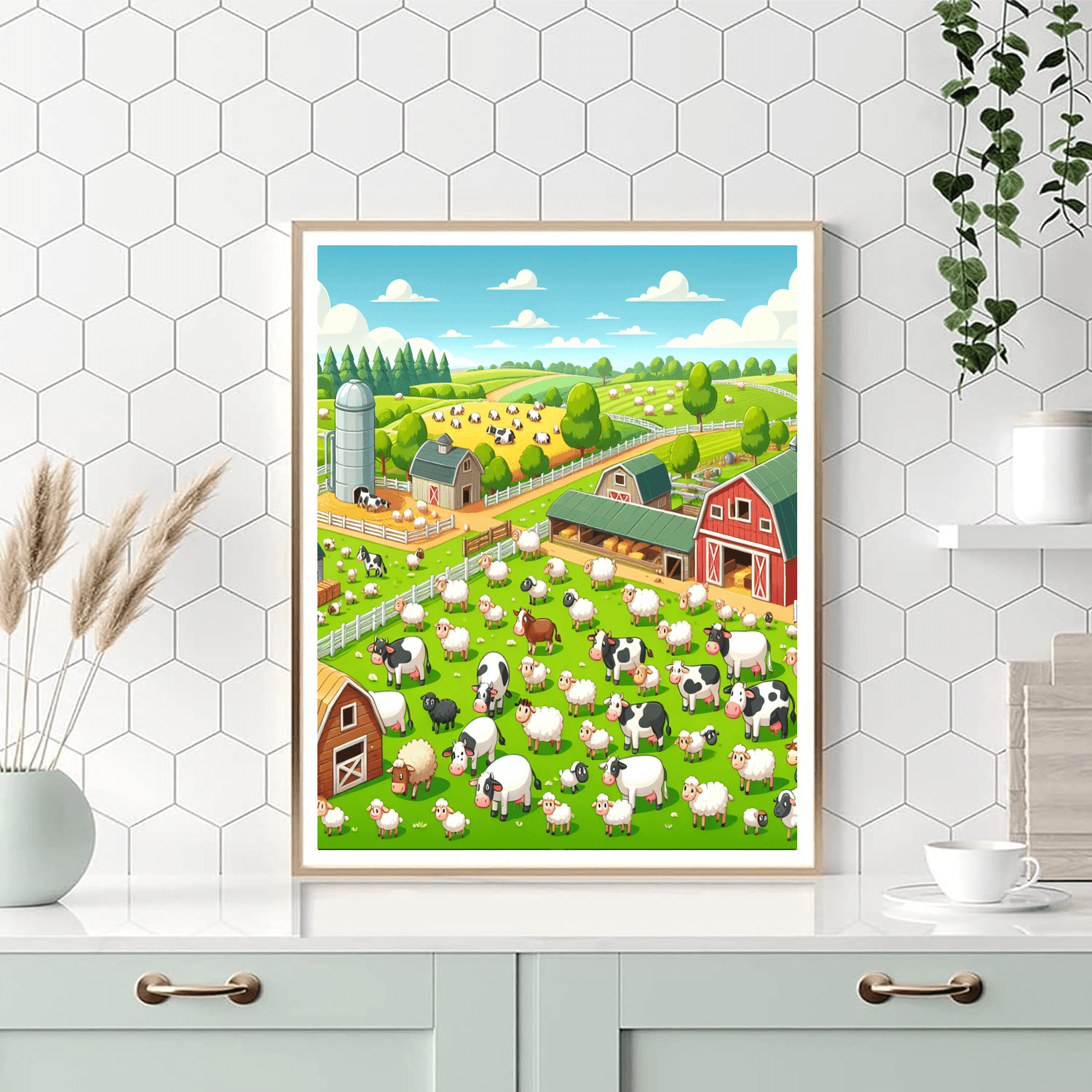 Friendly Farmstead Frolic Paint By Numbers Kits