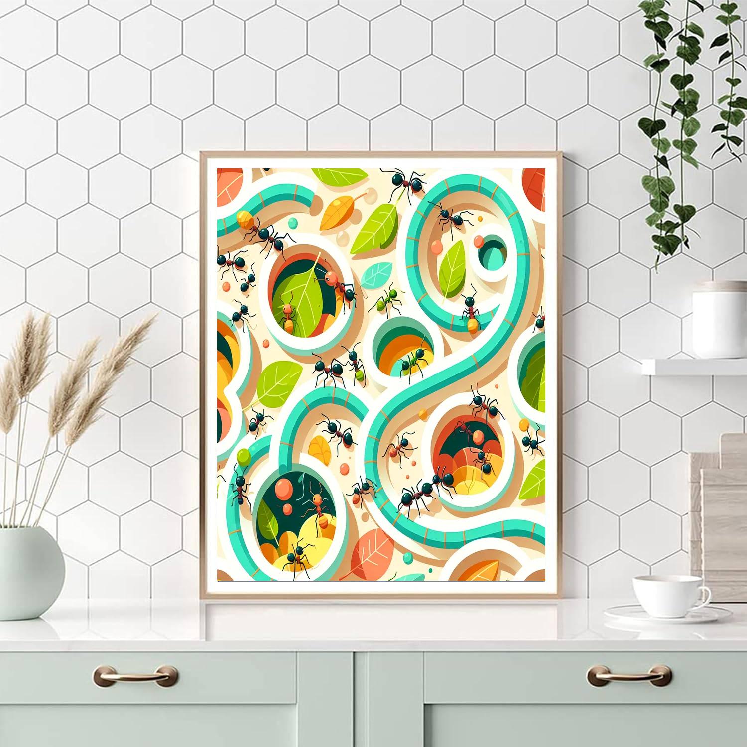 Amazing Ant Farm Number Painting