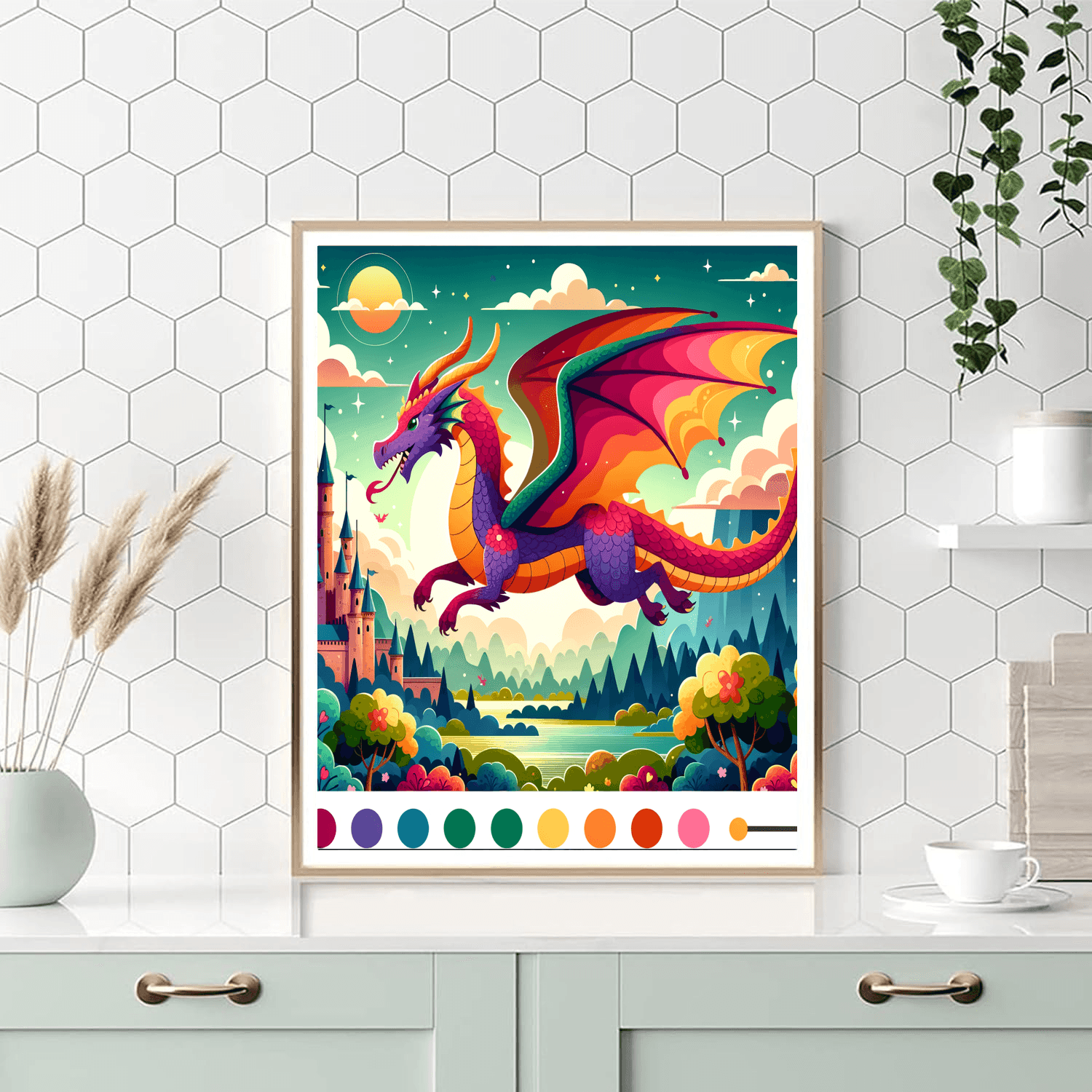 Mystical Dragon Tale Paint By Number