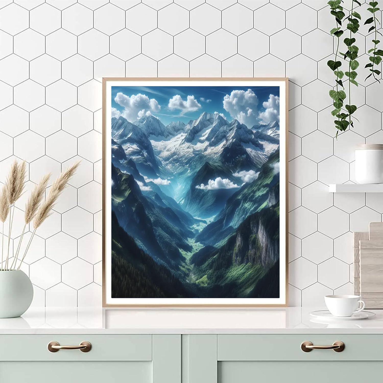 Quiet Alpine Retreat DIY Paint By Numbers