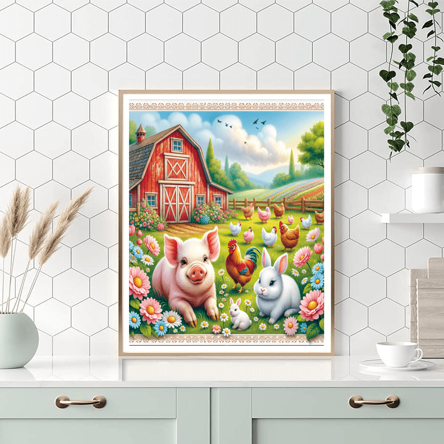 Adorable Farmyard Fun Painting Number Kit