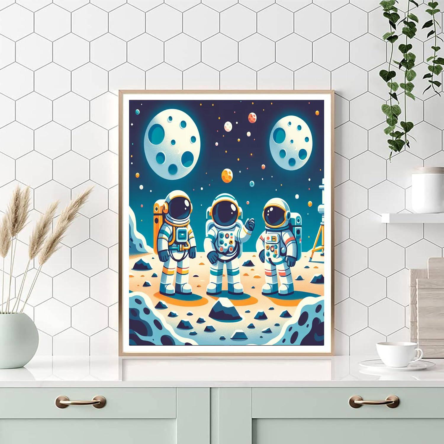 Astronaut Lunar Mission Numbered Painting Kits