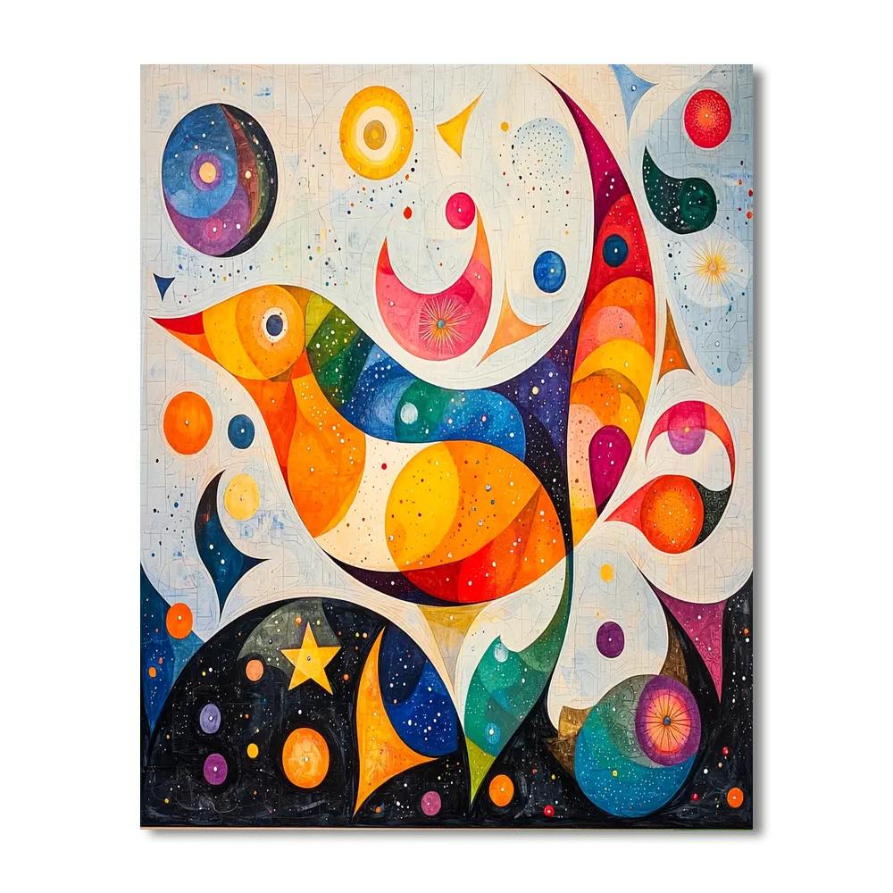 Paul Klee Inspired Vibrant Imaginings  Painting Number Kit