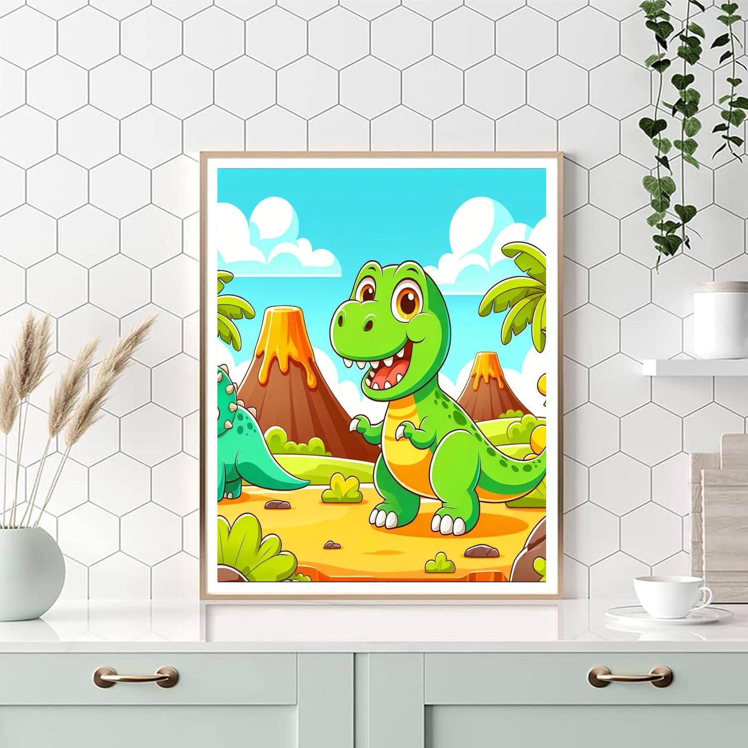 Dinosaur Park Exploration Paint By Number