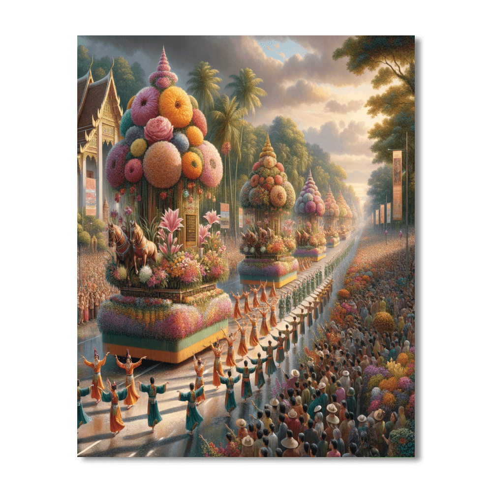 Flower Festival - Thailand Paint By Color