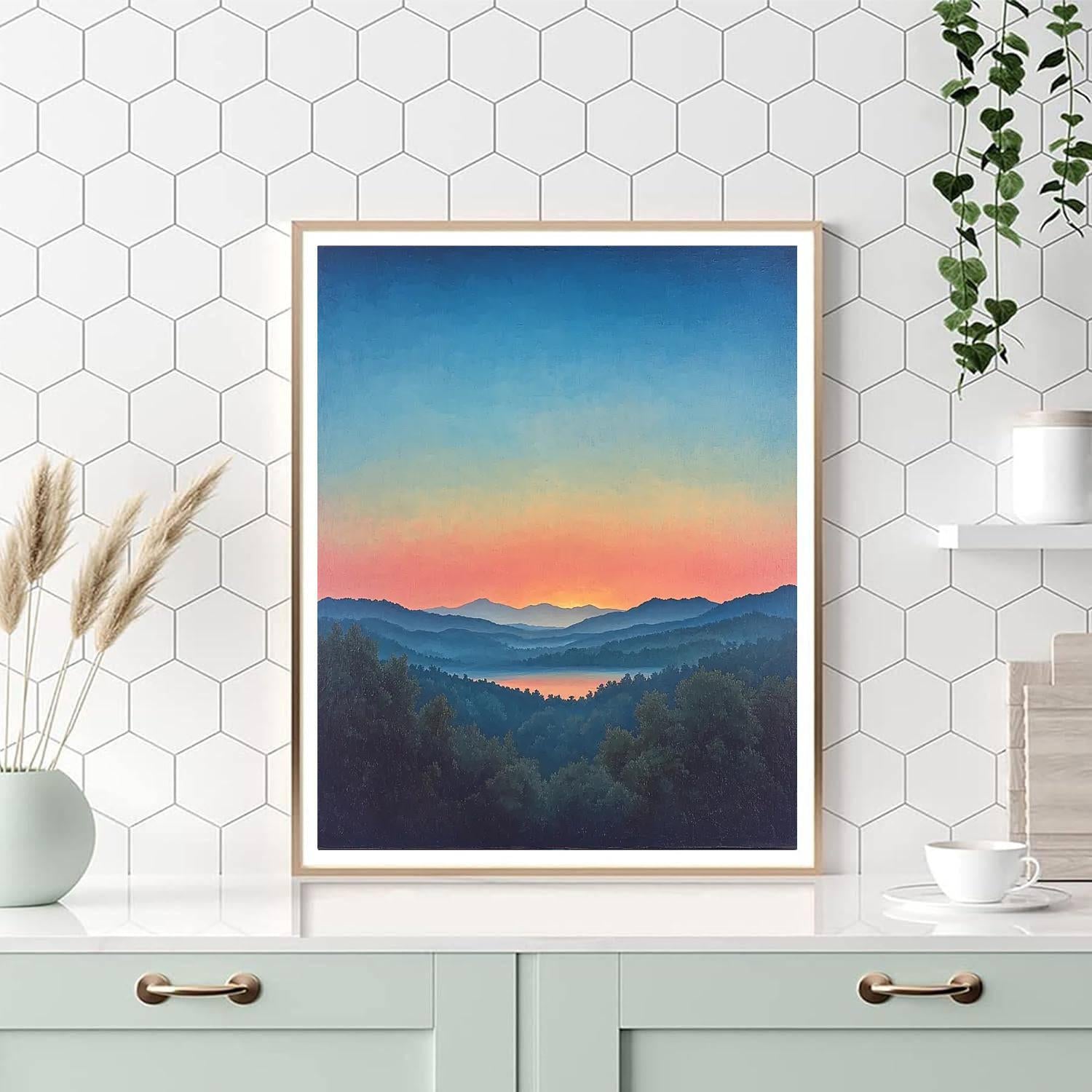 Caravaggio Inspired Luminous Horizons  DIY Paint By Numbers