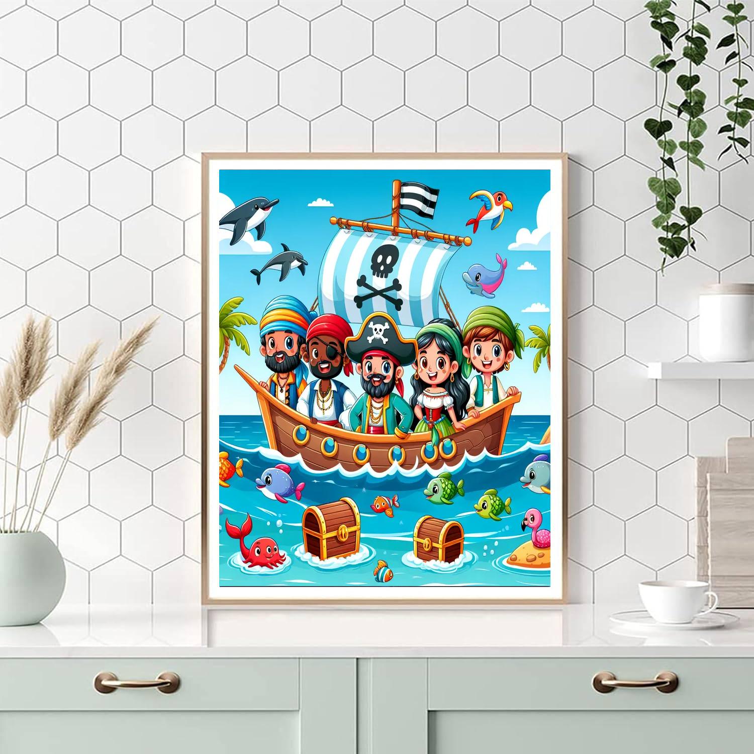 Pirate Adventures On The High Seas DIY Paint By Numbers