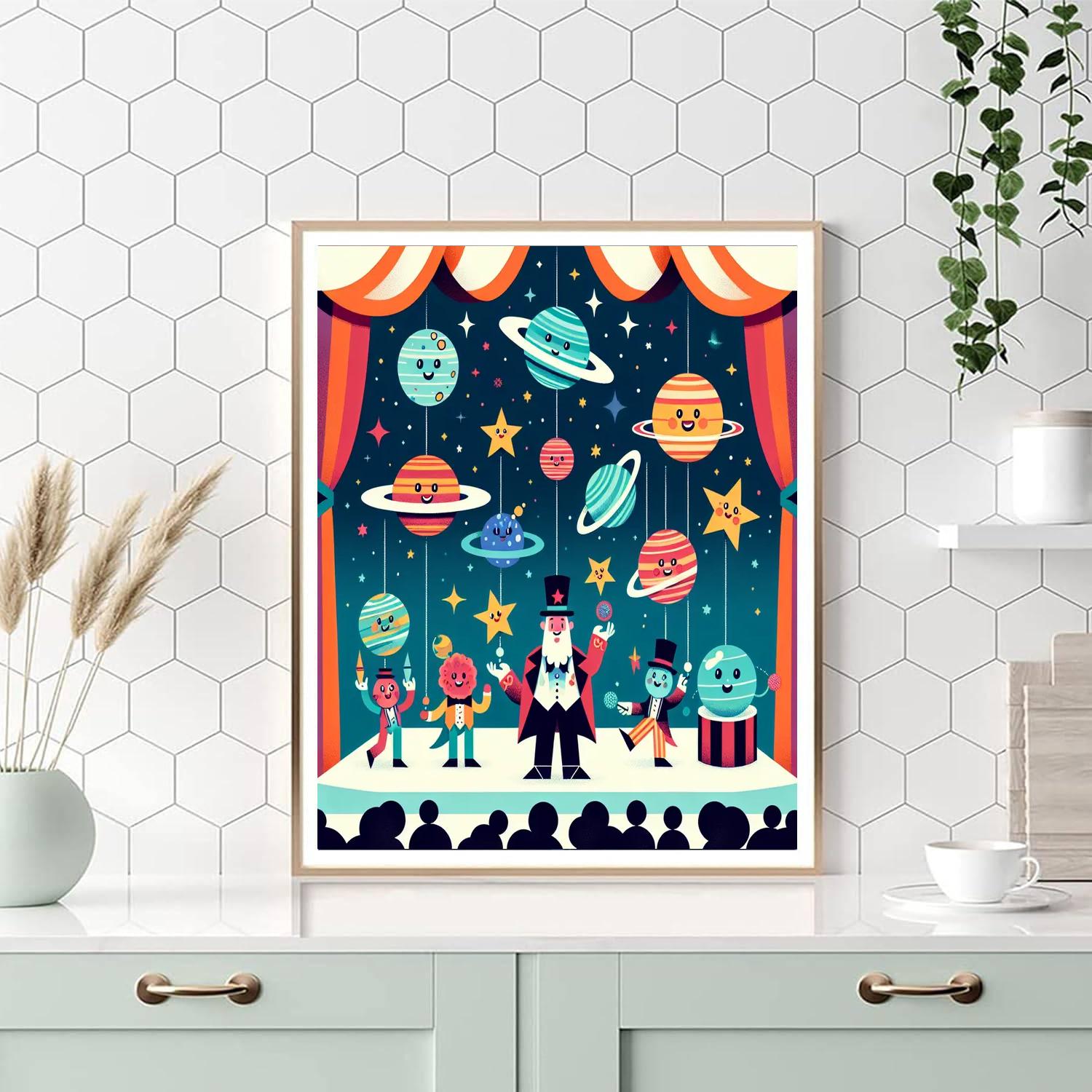 Cosmic Circus Paint By Numbers Art