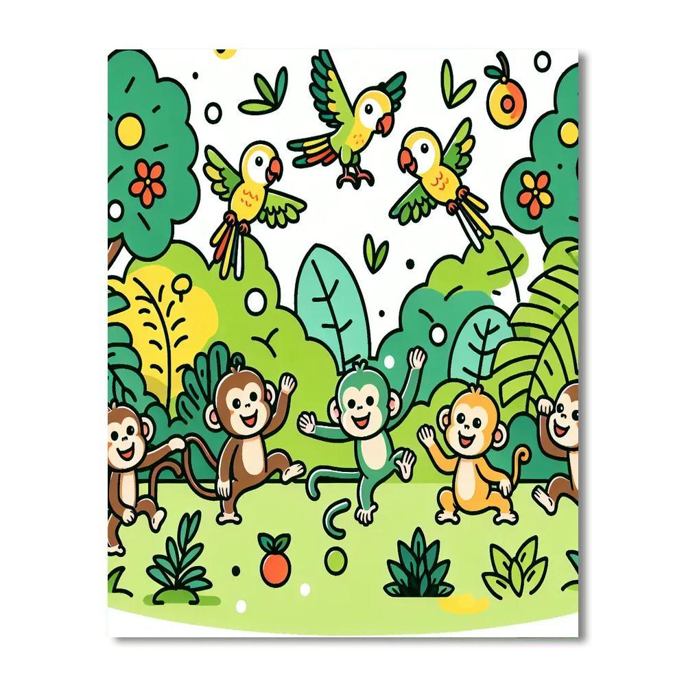 Jungle Jive DIY Paint By Numbers
