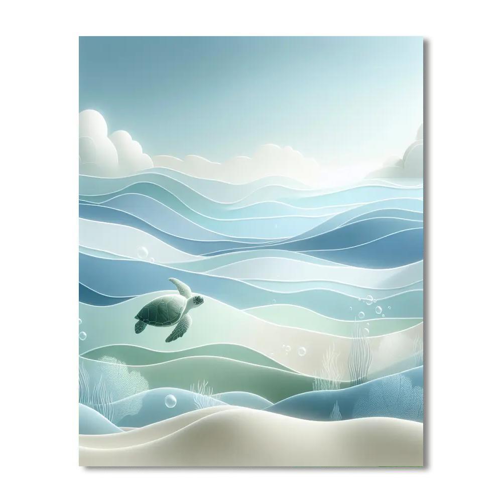 Turtle's Ocean Serenity Paint By Numbers Kits