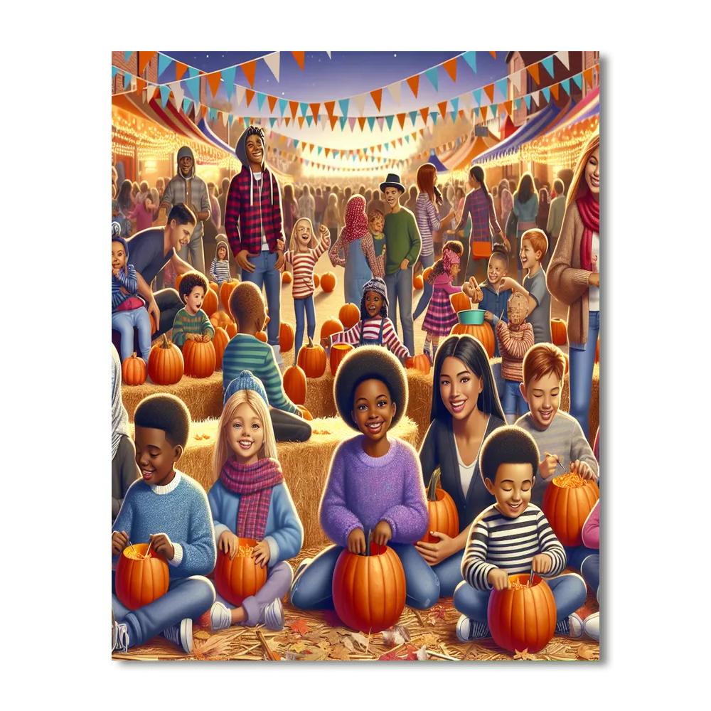 The Great Pumpkin Festival Number Painting