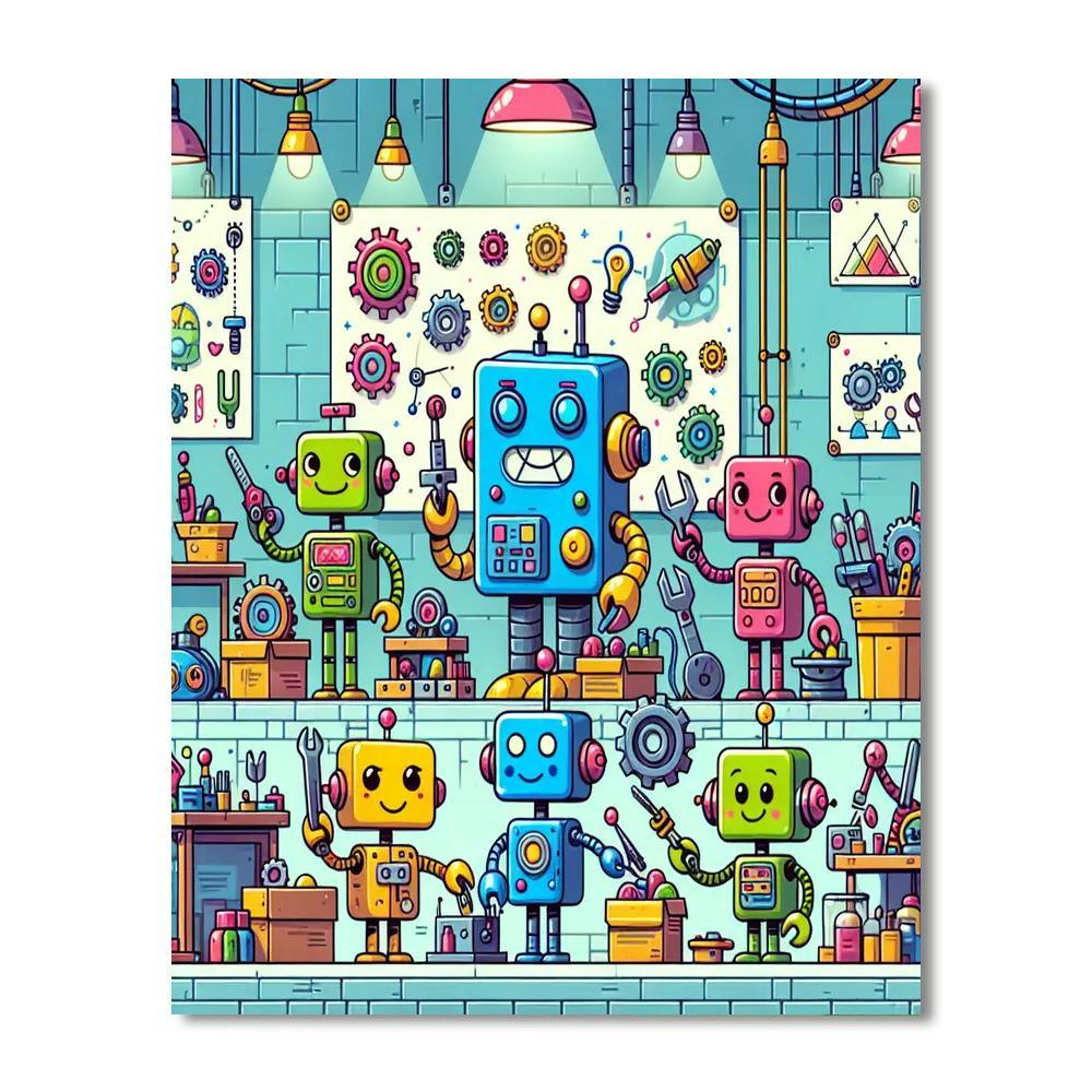 Robotics Workshop Fun Painting By Numbers Kit