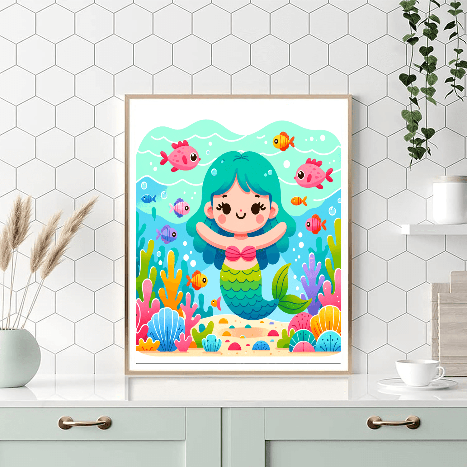 Little Mermaid's Lagoon Painting By Numbers Kit