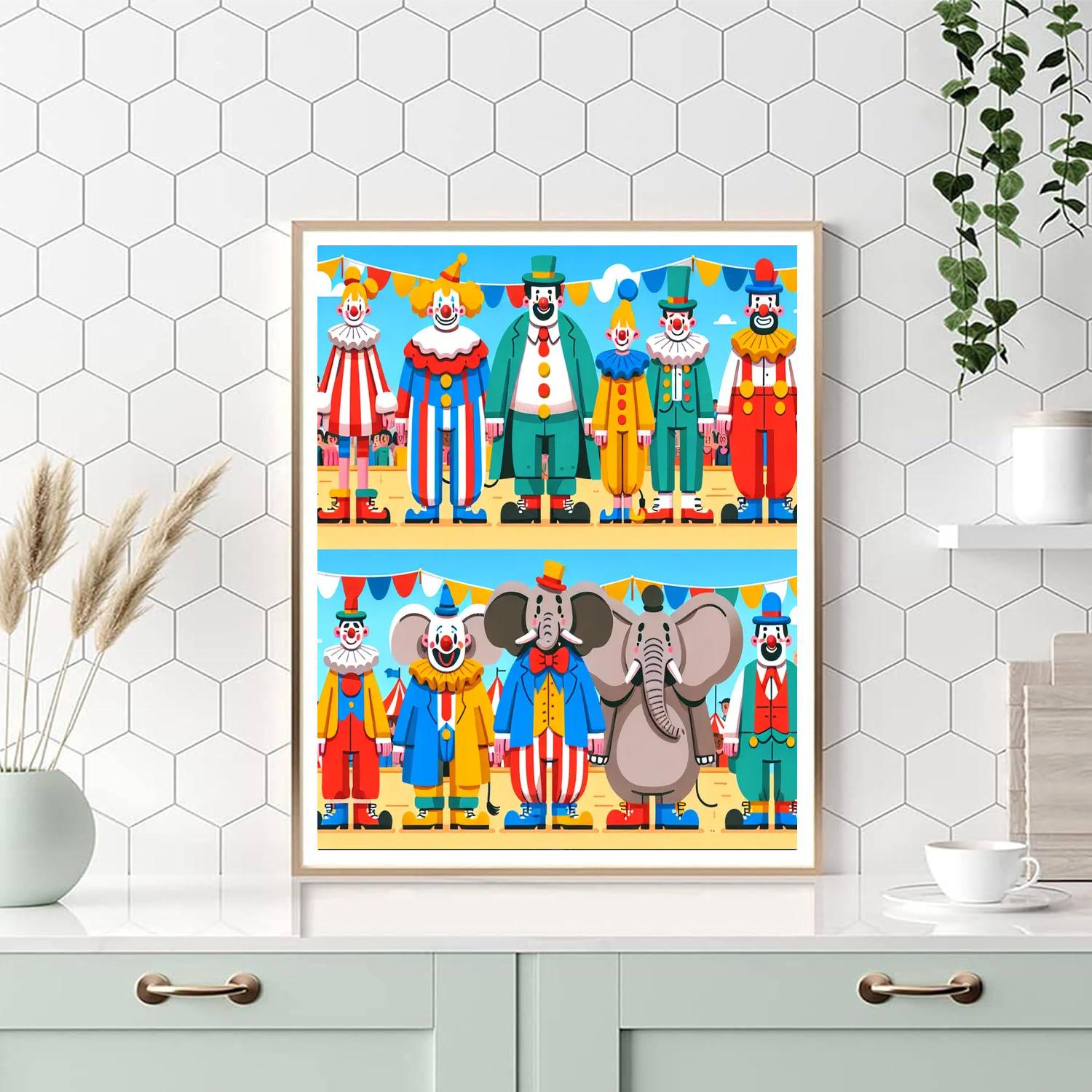 Circus Parade Fun DIY Paint By Numbers