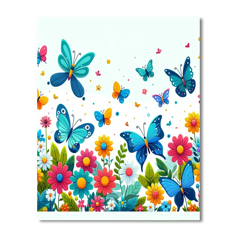Wonders Of The Butterfly Garden Painting By Numbers Kit