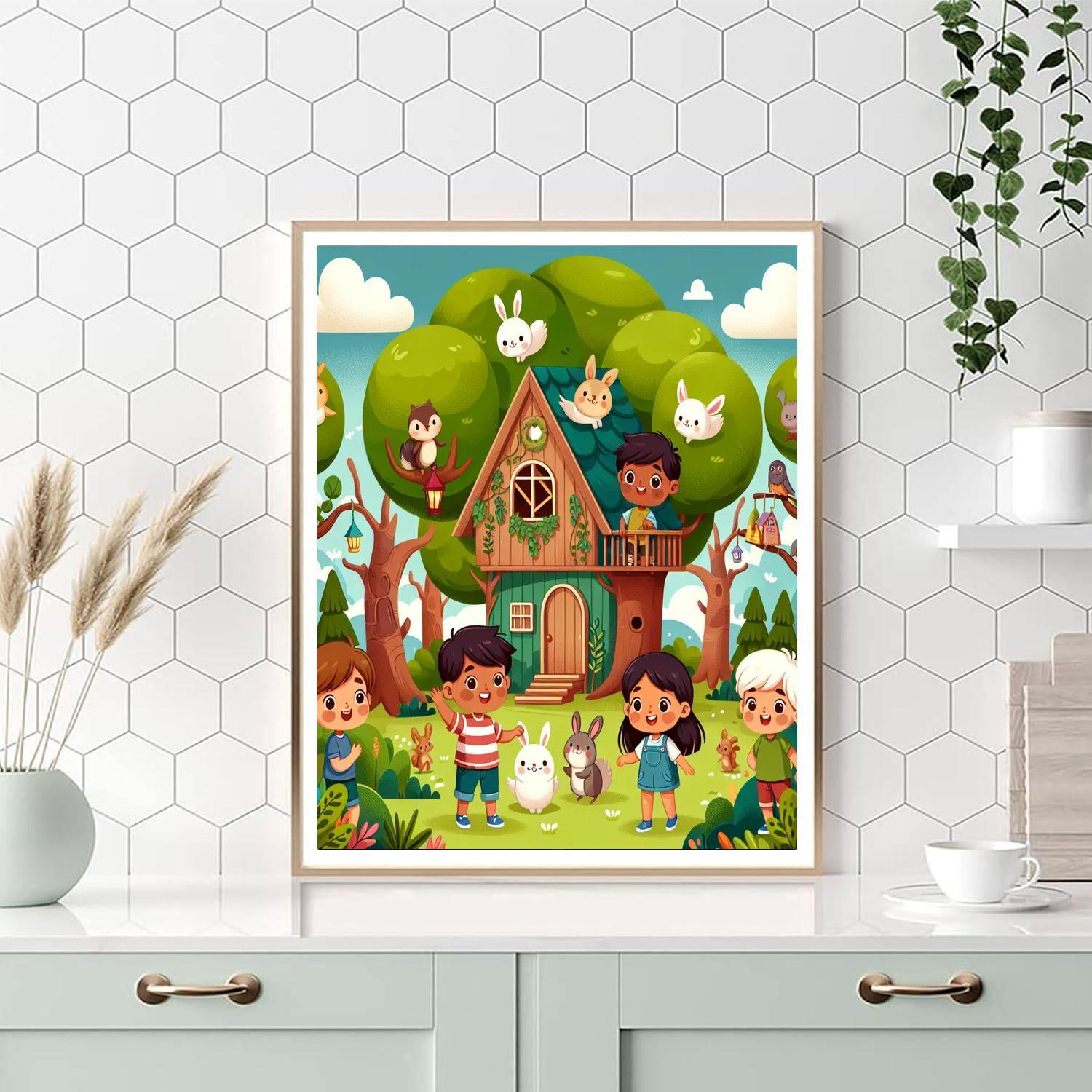 Magical Treehouse Escape Numbered Painting Kits