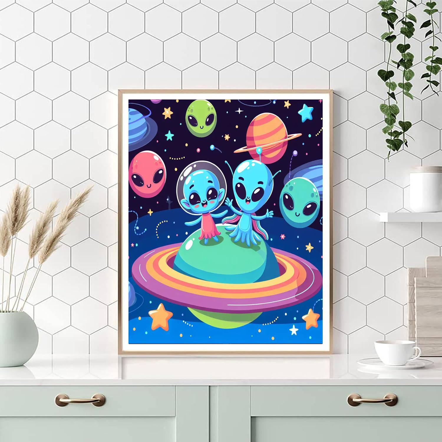 Outer Space Party Numbered Painting Kits