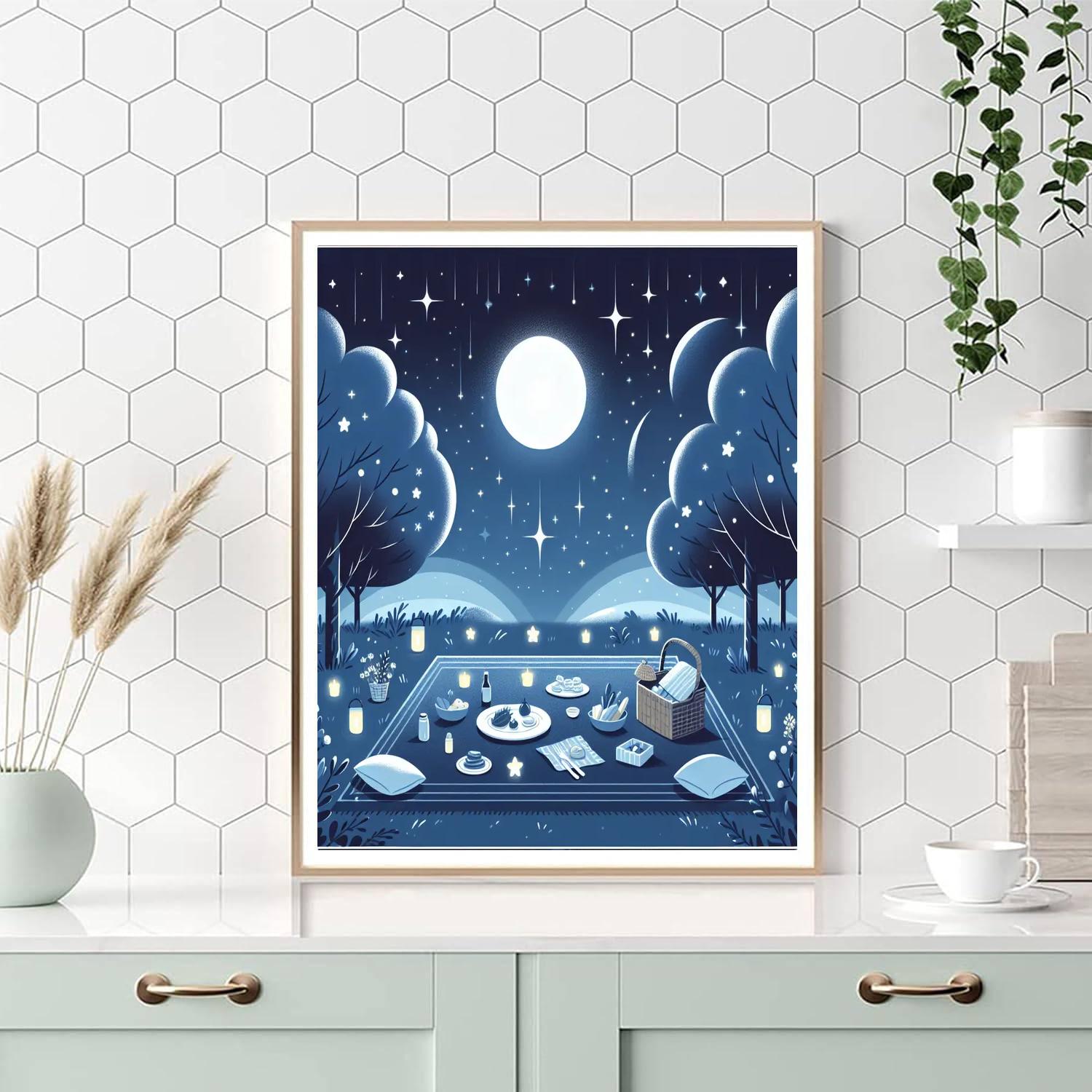 Dreamy Night Sky Picnic Paint By Color