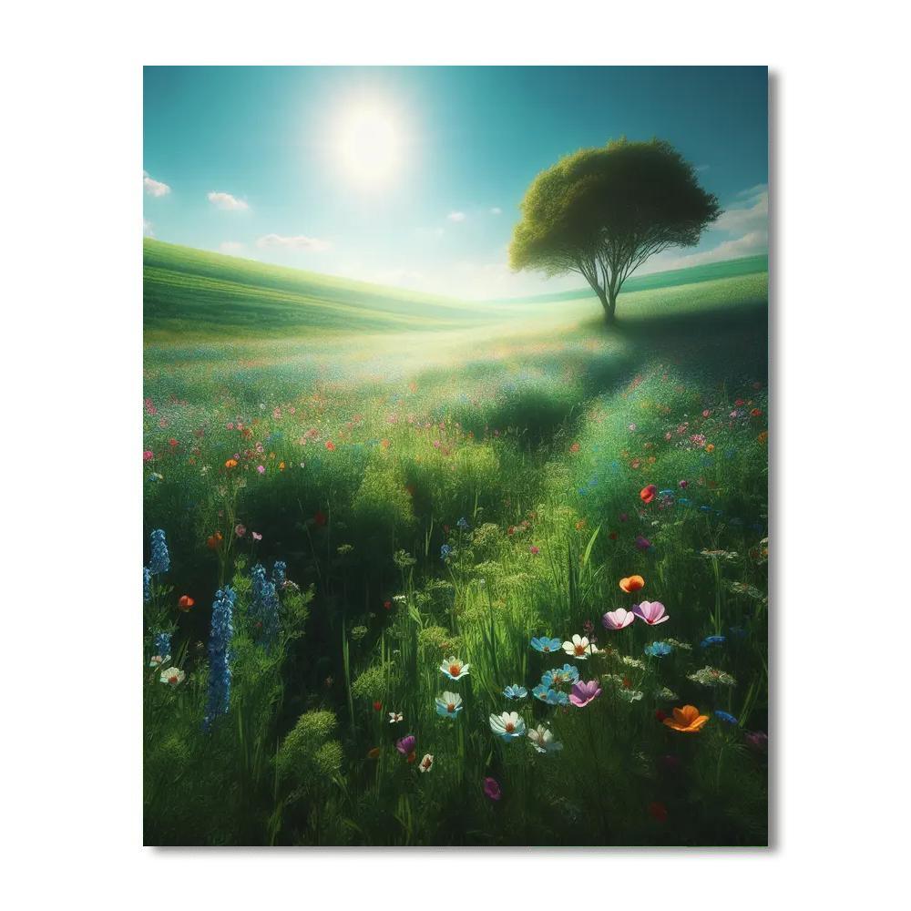 Pastoral Spring Scene Paint By Numbers Art