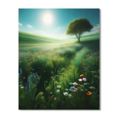 Pastoral Spring Scene Paint By Numbers Art