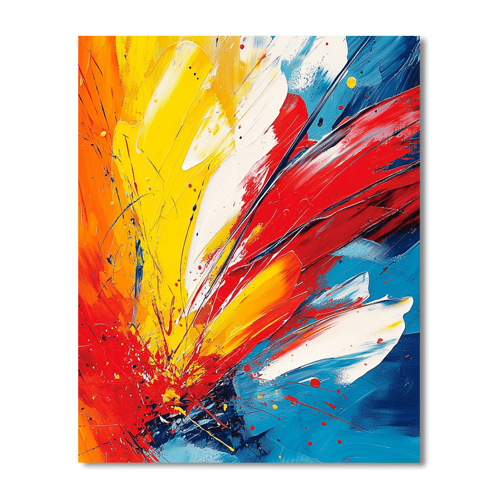 Jackson Pollock Inspired Abstract Dance Of Colors  Paint By Numbers Art