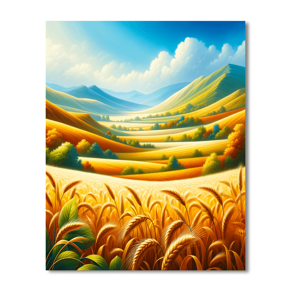 Vibrant Harvest Fields Numbered Painting Kits