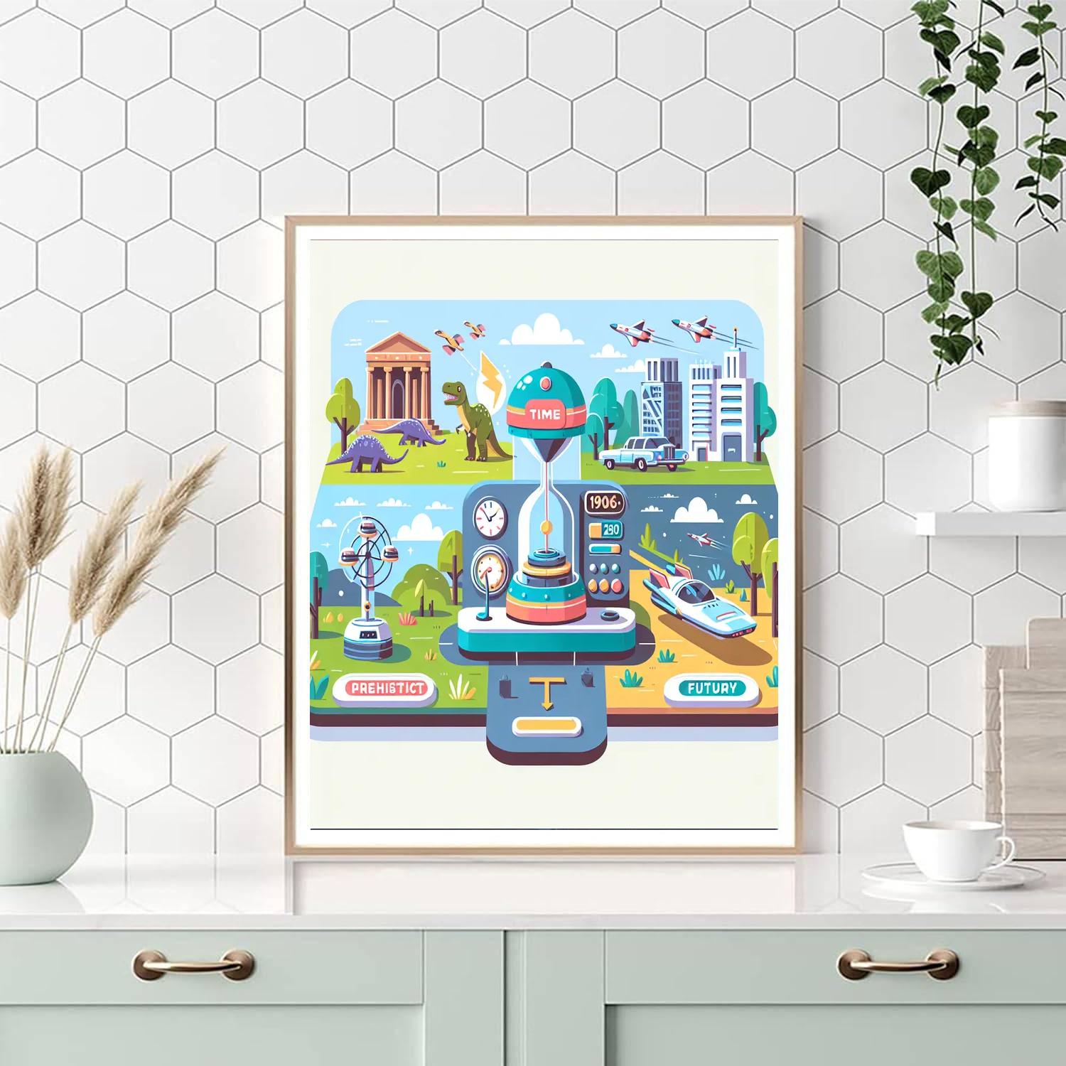 Time Traveler Adventures Painting Number Kit