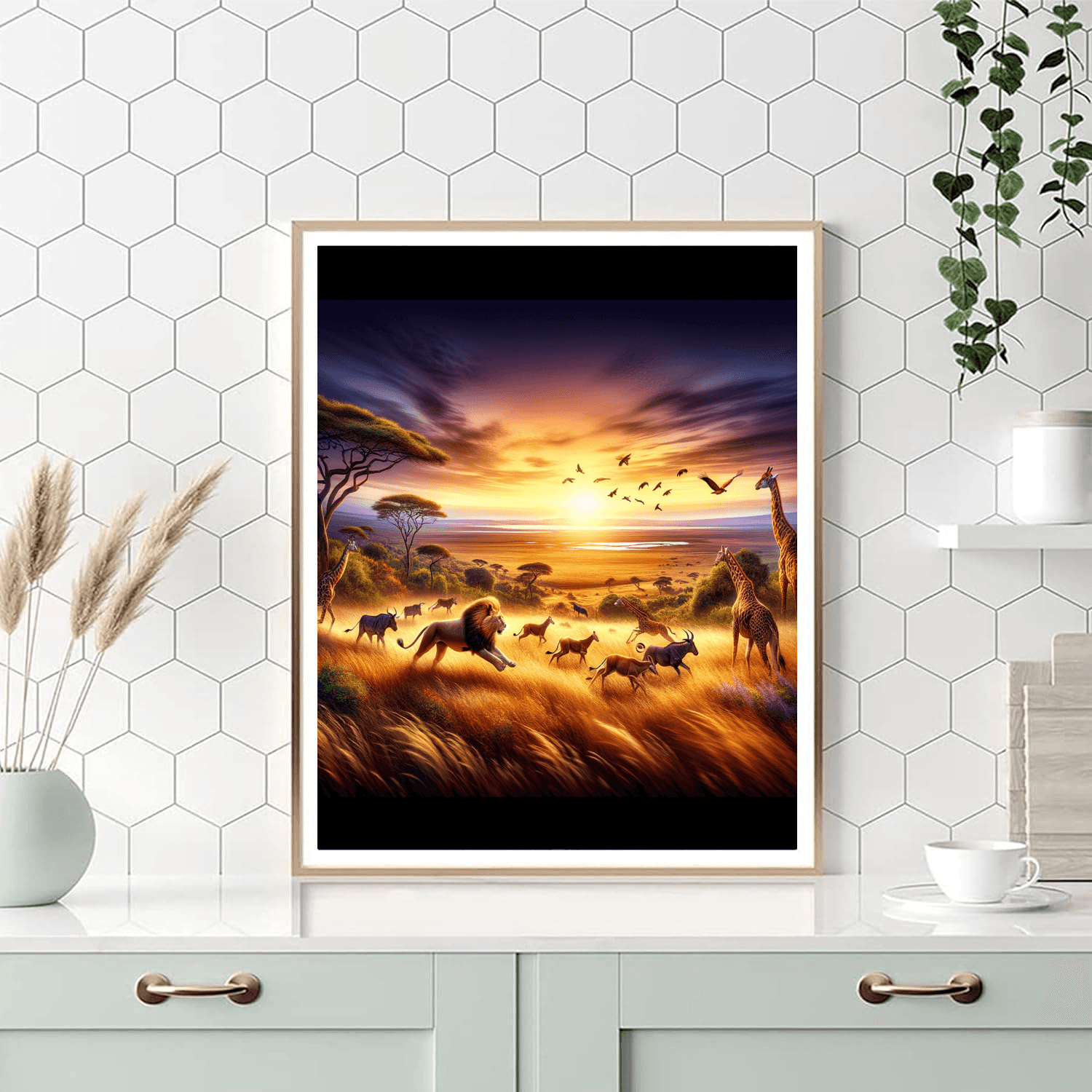 Wild Savannah Adventure Paint By Numbers Art