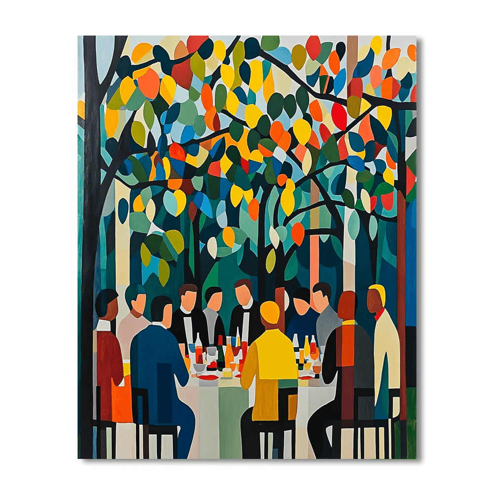 Fernand Léger Inspired Friends Gathering  Paint By Numbers Art