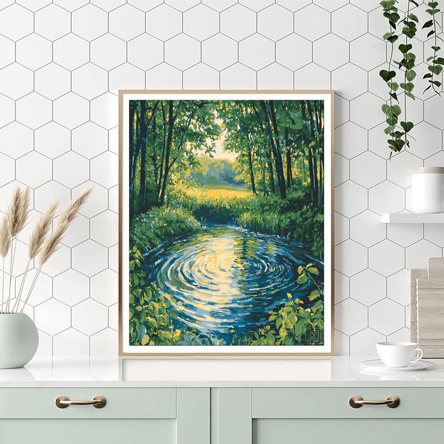 Claude Monet Inspired Bubbling Brook  Painting By Numbers Kit