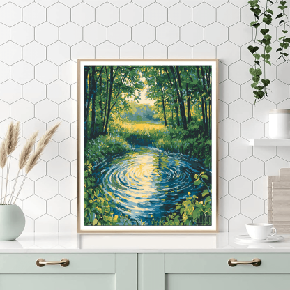 Claude Monet Inspired Bubbling Brook  Painting By Numbers Kit
