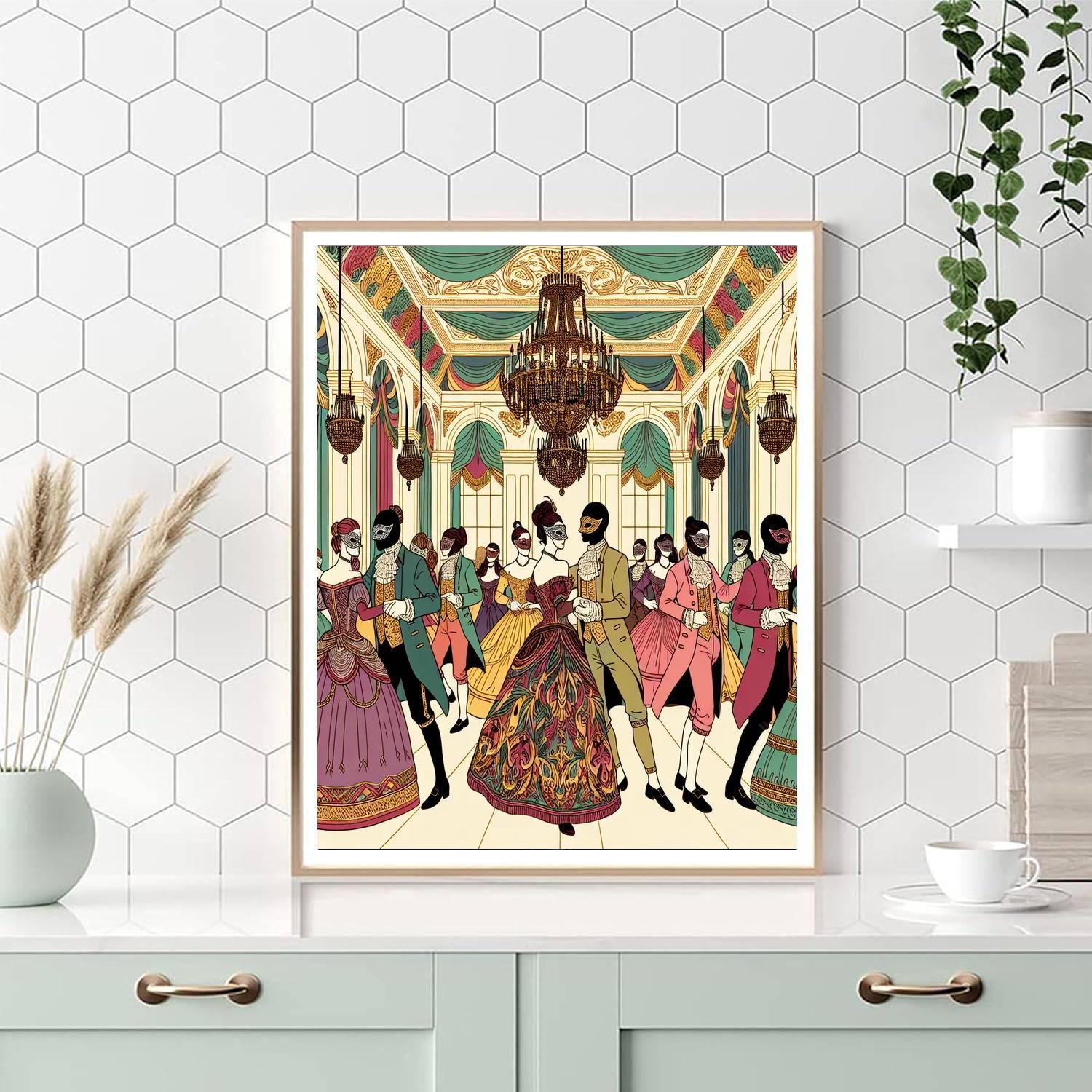 Royal Masquerade Ball Paint By Numbers Art