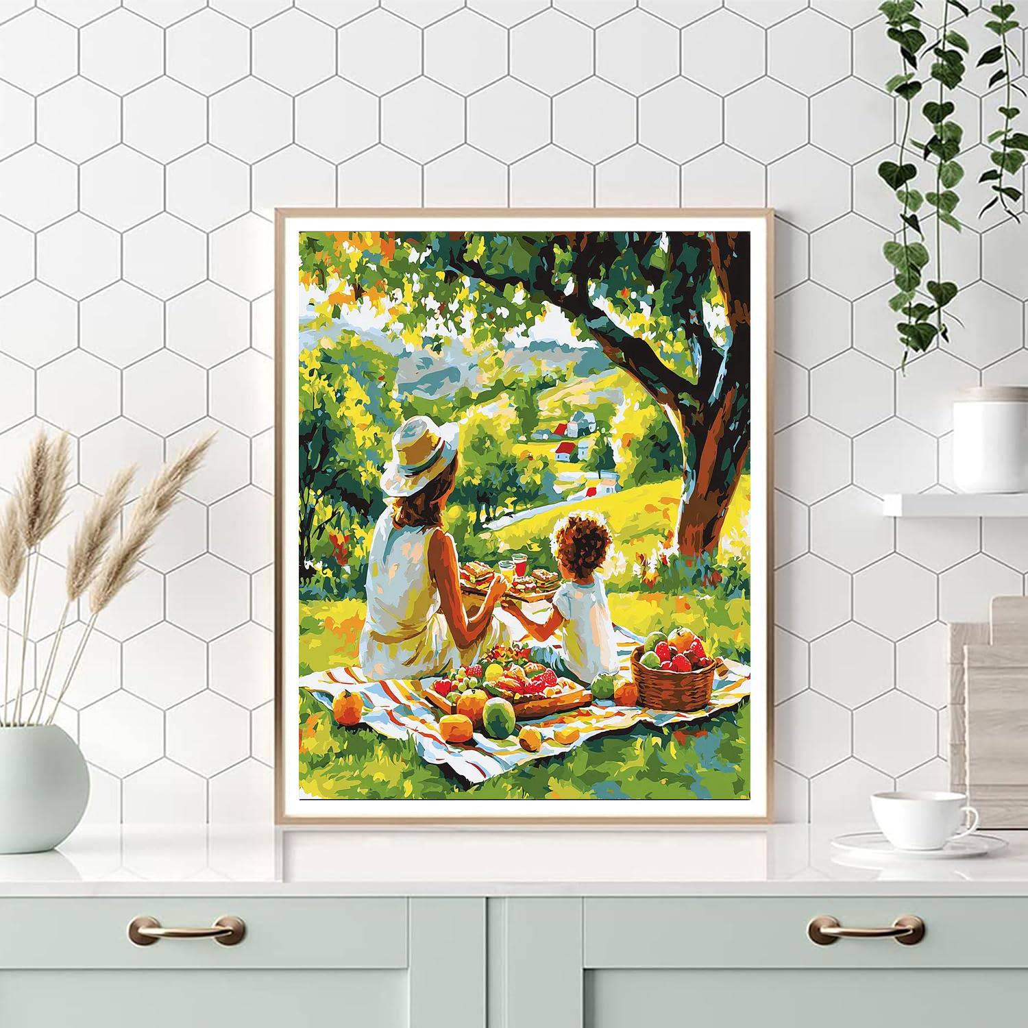 Family Picnic DIY Paint By Numbers