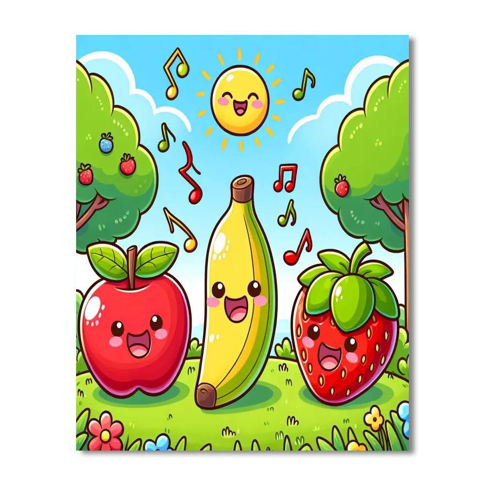 Silly Singing Fruit DIY Paint By Numbers