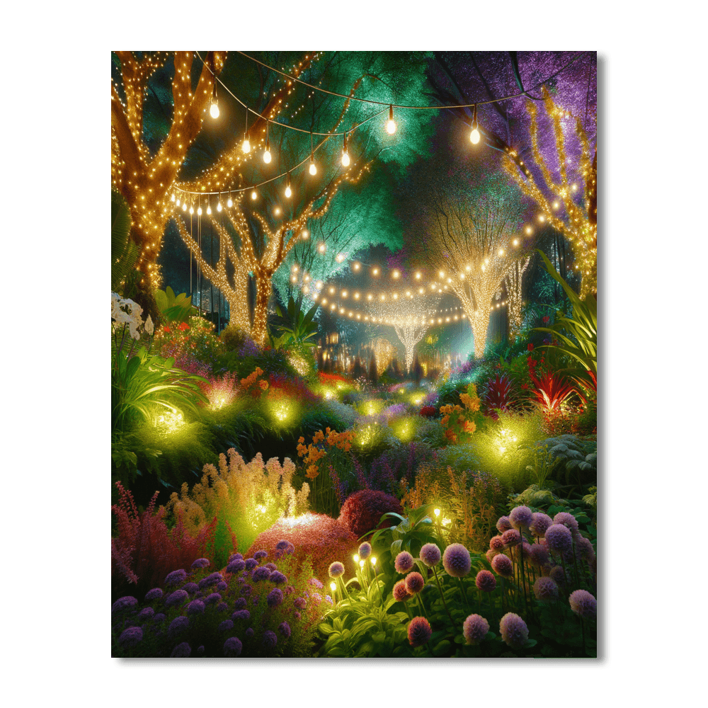 Fairy Lights Night Garden Painting Number Kit
