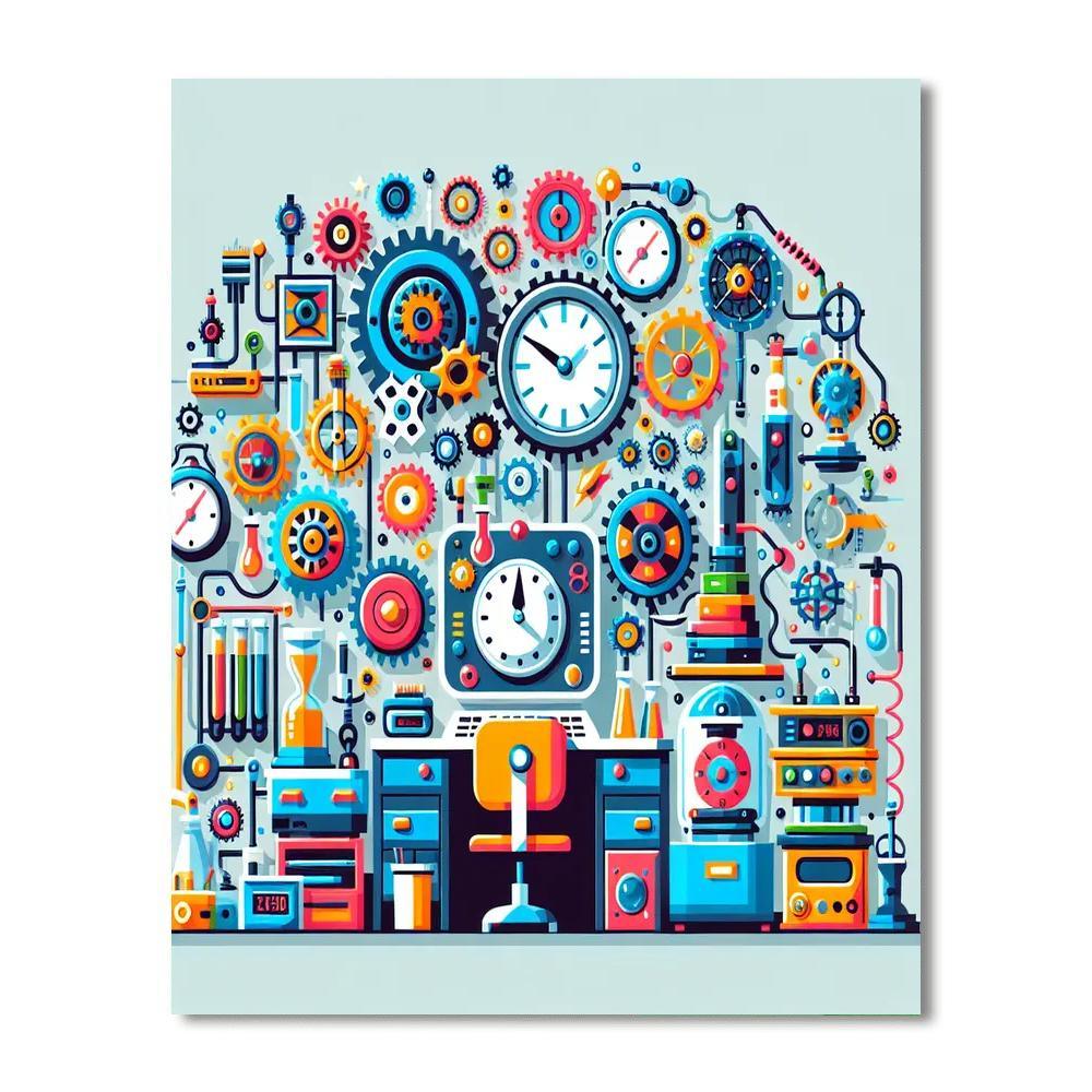 Adventure In The Time Traveler's Lab Painting By Numbers Kit