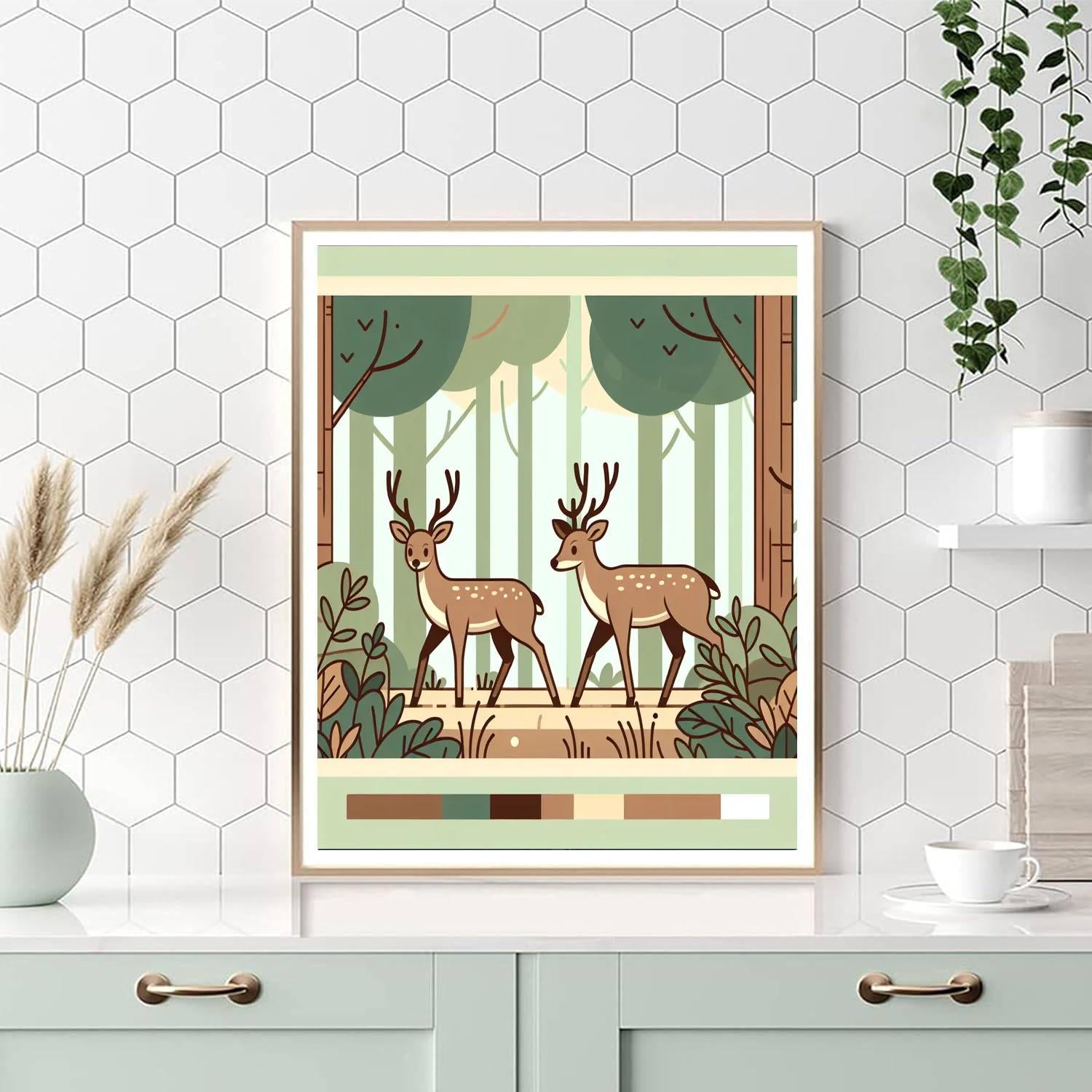 Dapper Deer Numbered Painting Kits
