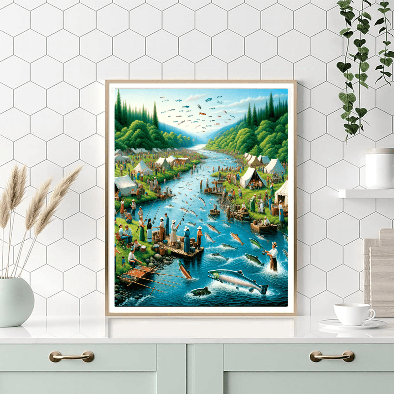 The Great Canadian Salmon Run - Canada Numbered Painting Kits