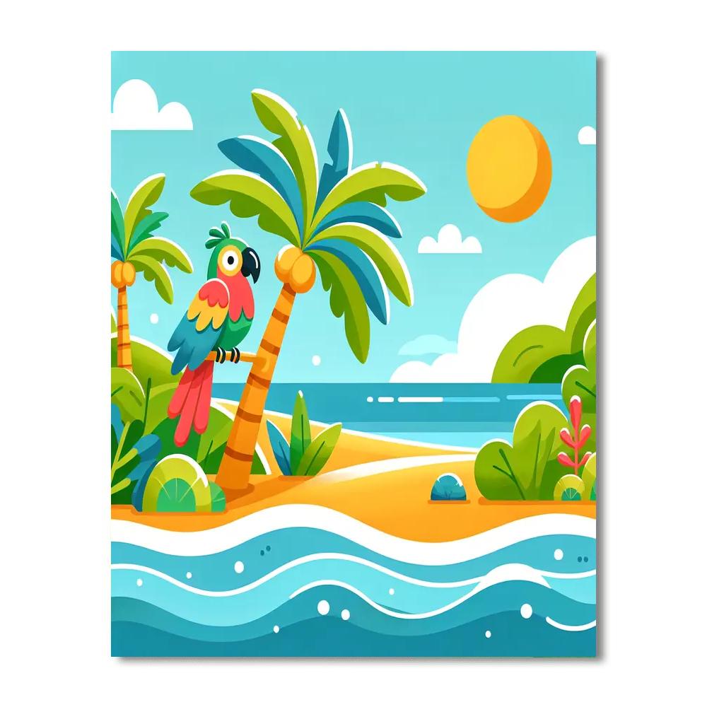 Incredible Island Adventure Paint By Numbers Art