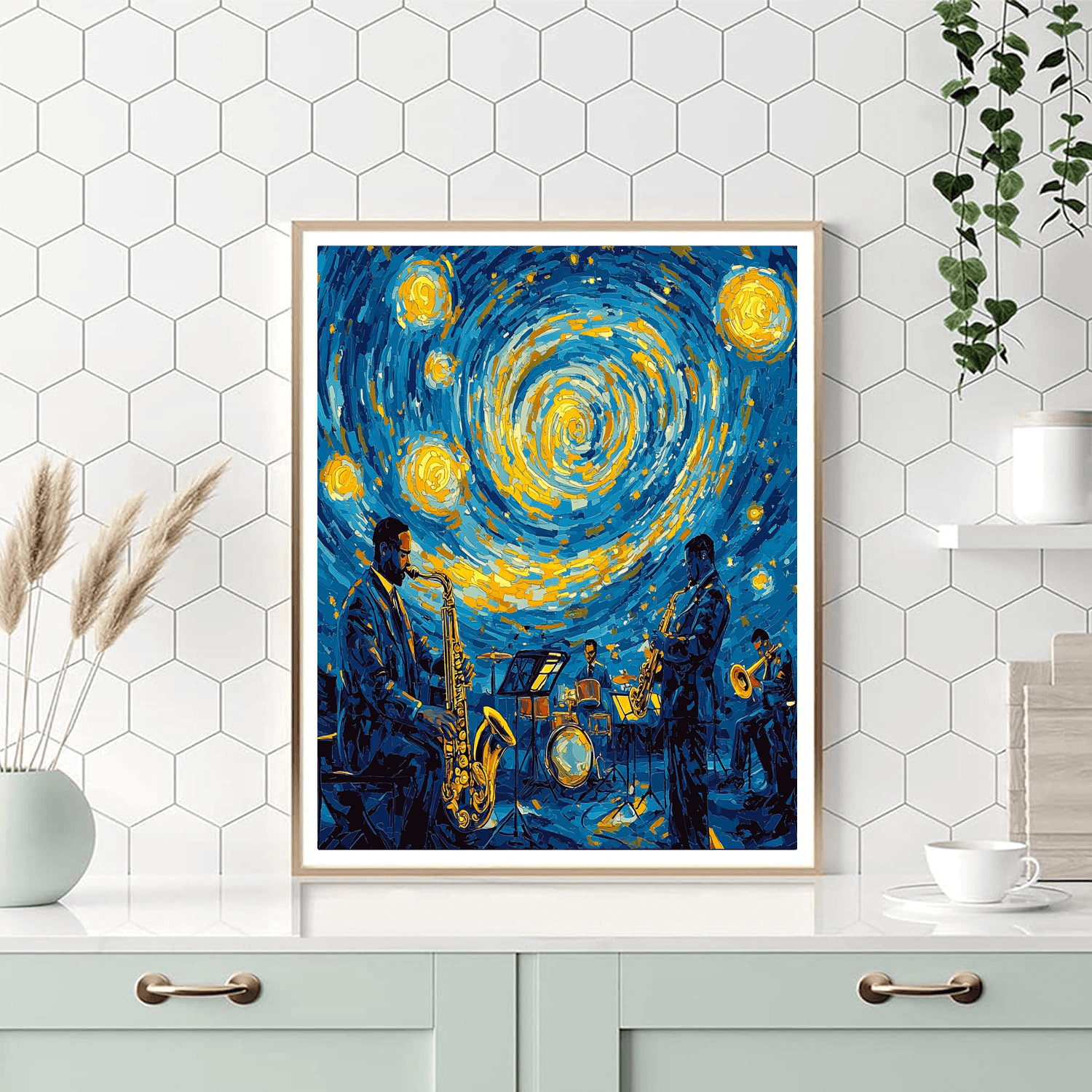 Vincent Van Gogh Inspired Starry Night Jazz  Paint By Numbers Kits