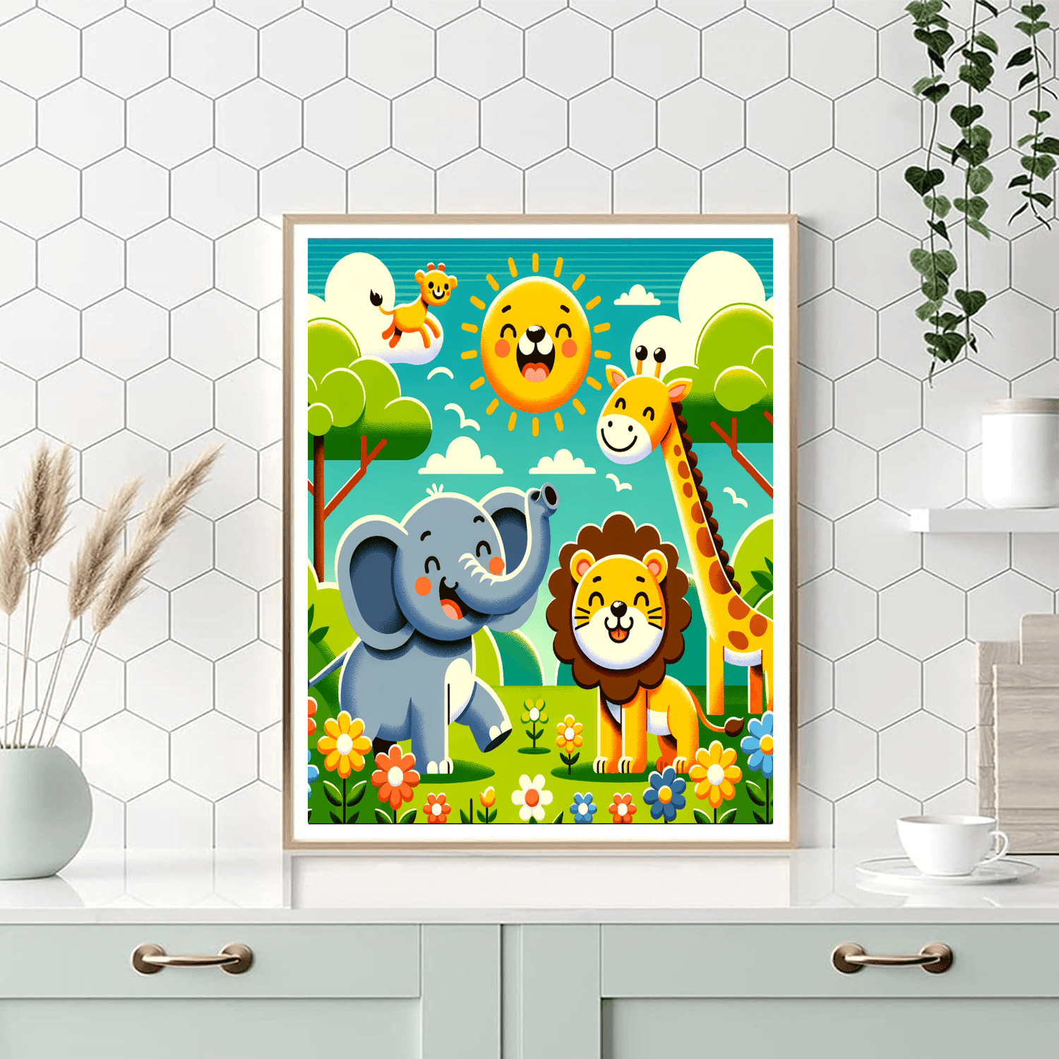 Playful Safari Animals Paint By Numbers Kits