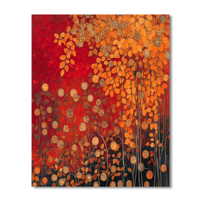 Gustav Klimt Inspired Autumn Radiance  Paint By Numbers