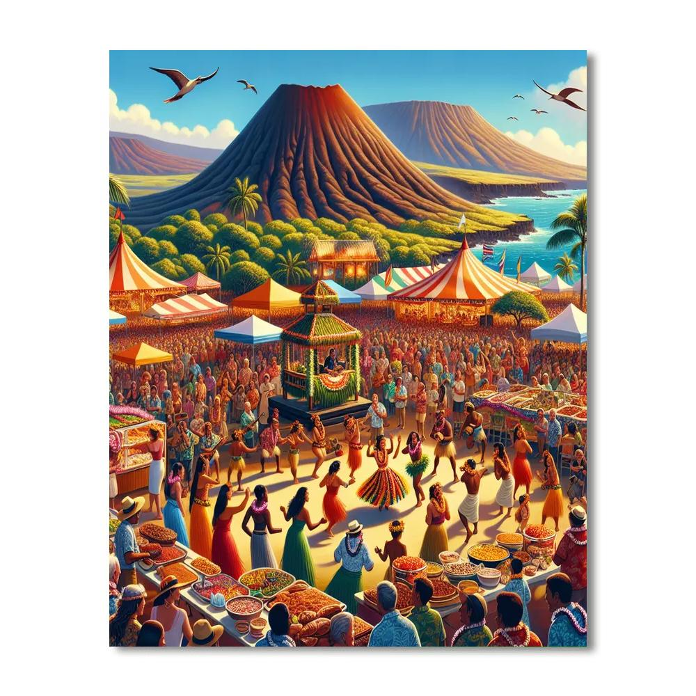 The Pahoa Lava Fest Number Painting