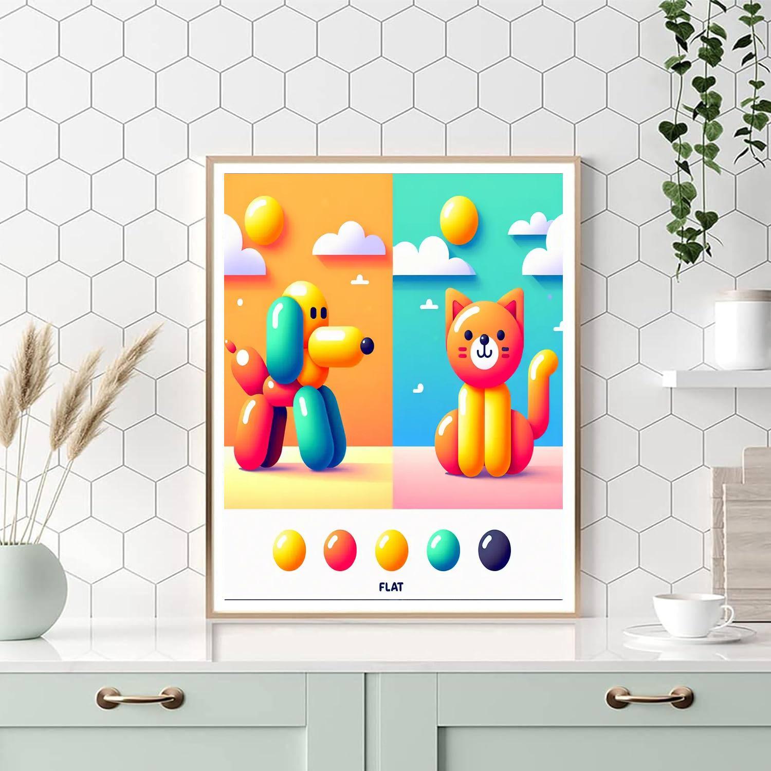 Bouncy Balloon Animals Painting By Numbers Kit