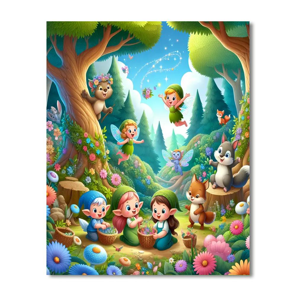 Magical Forest Guardians Paint By Numbers Art
