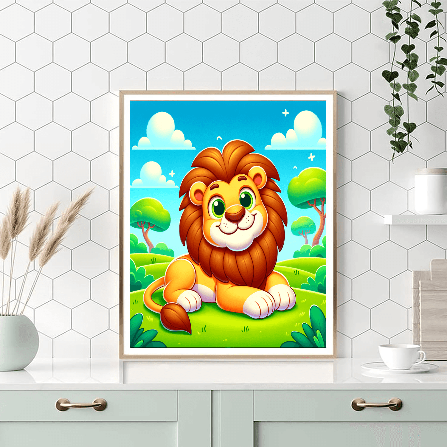 Safari Adventure With Happy Lion Paint By Color